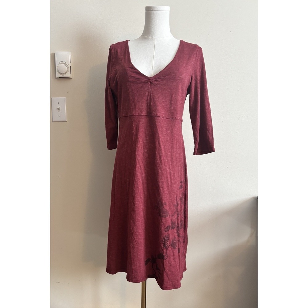 Horny Toad Womens Medium Rosalinda Dress Boho Hippie Outdoor Cotton Red Casual